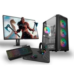 Ordenador Sobremesa PC Racing Pack Gaming AMD Ryzen 3200G/8GB/480GB SSD + Pantalla 24" FullHD + Tecl